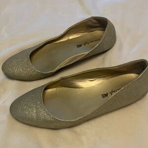 Gold Glitter Ballet Flats